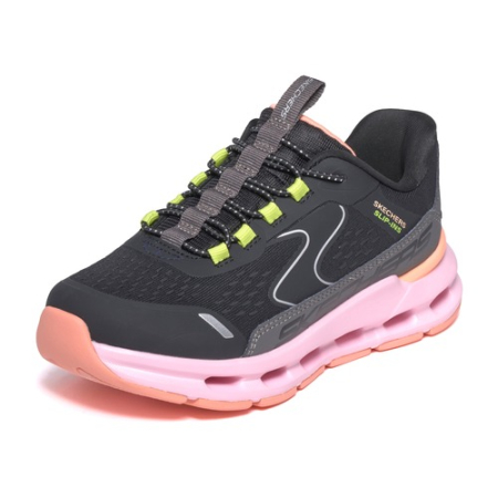 Pantofi fete Skechers Glide Step Slip-ins, Negru/Roz - 303654L-BKMT [5]