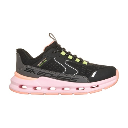 Noua colectie Skechers - Pantofi fete Skechers Glide Step Slip-ins, Negru/Roz - 303654L-BKMT