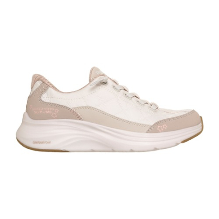 Noua colectie Skechers - Pantofi fete Skechers Contour Foam Slip-ins, Crem/Bej - 303949L-NTTP