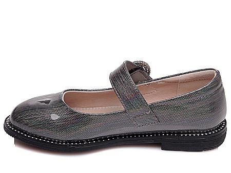 Pantofi copii fete din piele Weestep, Argintiu - R910064549 TH [1]