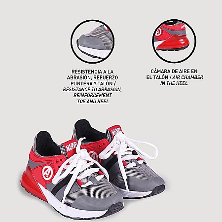 Pantofi copii baieti Avengers din textil Cerda, Gri - 2300004691 [2]