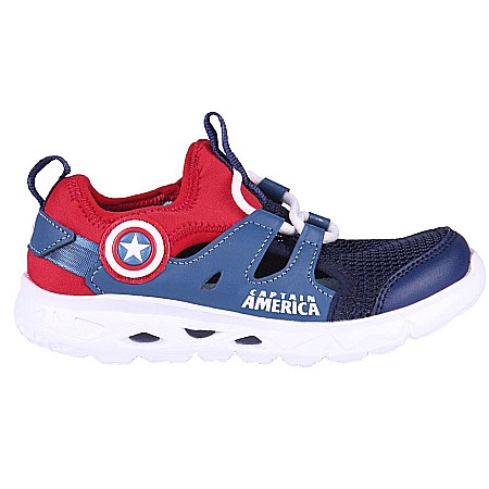 Incaltaminte Baieti - Pantofi copii baieti Captain America din textil Cerda, Albastru - 2300004705