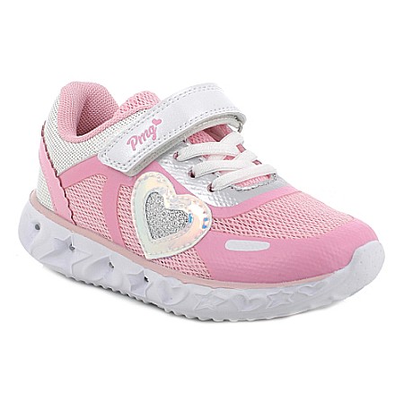 Pantofi copii fete cu LED din textil Primigi, Roz - 5965511 [0]