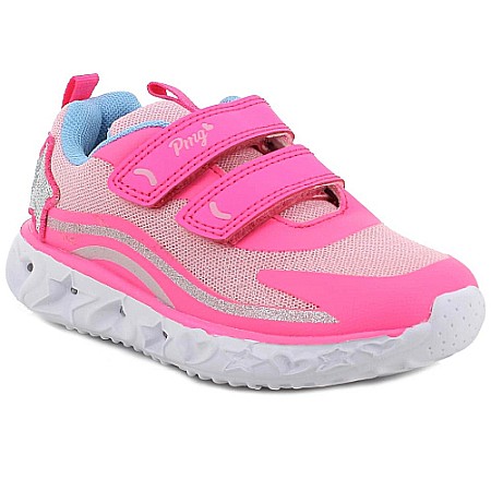 Pantofi copii fete cu LED din textil Primigi, Roz - 5965611 [1]