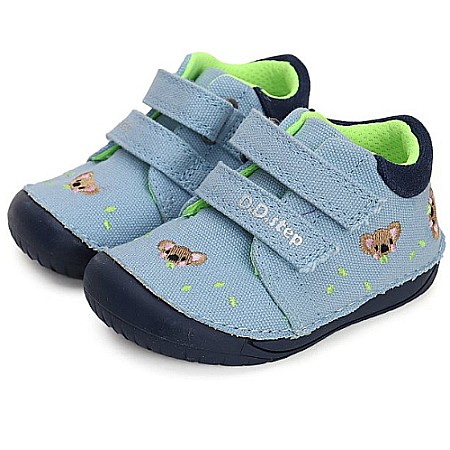 Pantofi copii baieti Barefoot din canvas DD Step, Albastru -  C070-41709A [1]