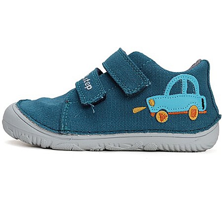 Pantofi copii baieti Barefoot din canvas DD Step, Albastru - C073-41900 [1]