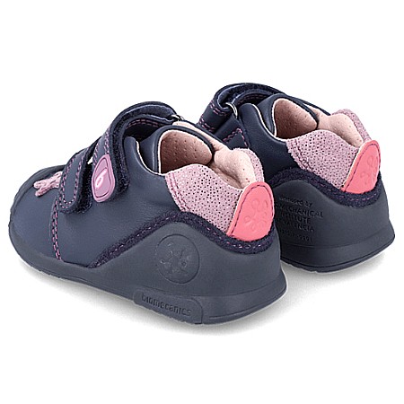 Pantofi copii fete din piele Biomecanics, Albastru - 231105-A [3]