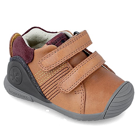 Pantofi copii baieti din piele Biomecanics, Maro - 231122-B [1]