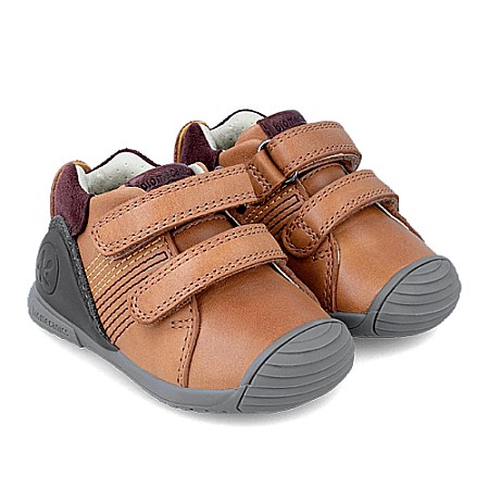 Pantofi copii baieti din piele Biomecanics, Maro - 231122-B [0]