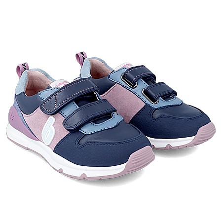 Pantofi copii fete din piele Biomecanics, Albastru - 231240-B [0]