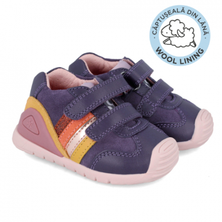 Pantofi sport din piele cu blanita 241110-D783FB [0]