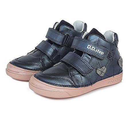 Pantofi copii fete din piele DD Step, Albastru - A040-81 [0]