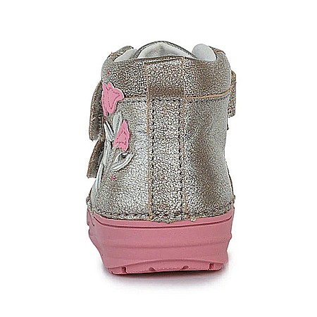 Pantofi copii fete din piele DD Step, Argintiu - A071-310 [4]