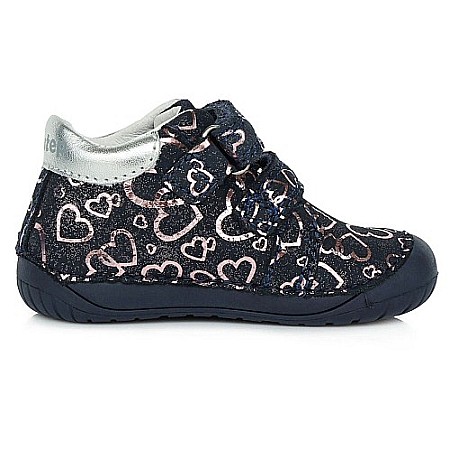 Pantofi copii fete Barefoot din piele DD Step, Albastru - S070-393 [4]