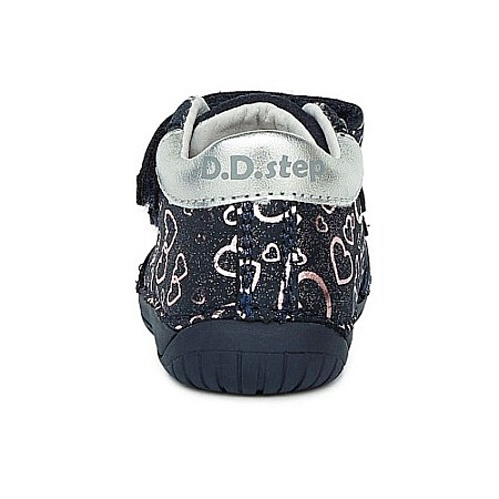 Pantofi copii fete Barefoot din piele DD Step, Albastru - S070-393 [2]