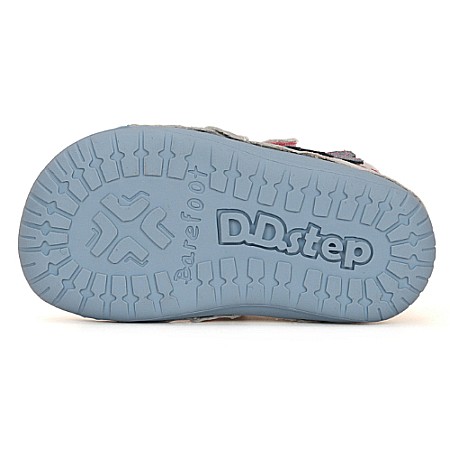 Pantofi copii fete Barefoot din piele DD Step, Argintiu - S070-41929 [5]