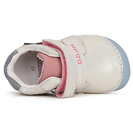 Pantofi copii fete Barefoot din piele DD Step, Argintiu - S070-41929 [3]