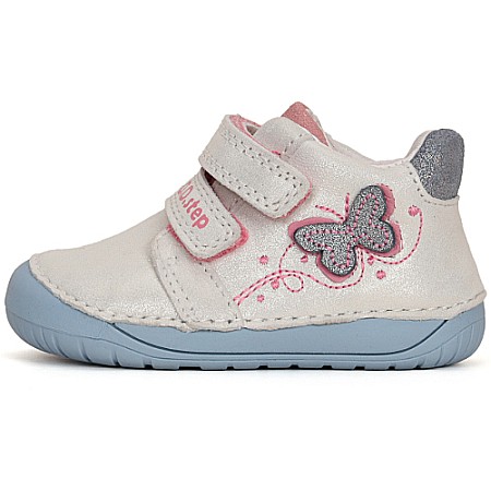 Pantofi copii fete Barefoot din piele DD Step, Argintiu - S070-41929 [1]