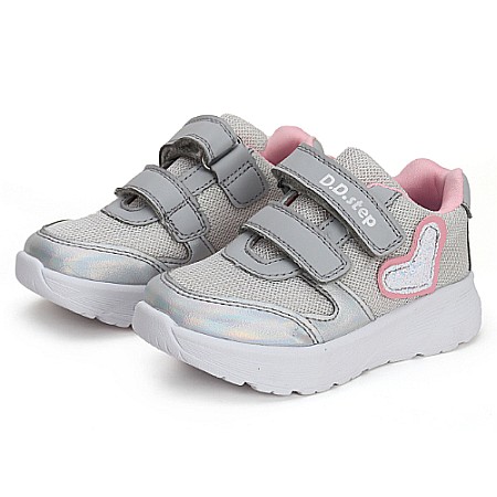 Pantofi copii fete textil DD Step, Argintiu - F083-41857A [0]