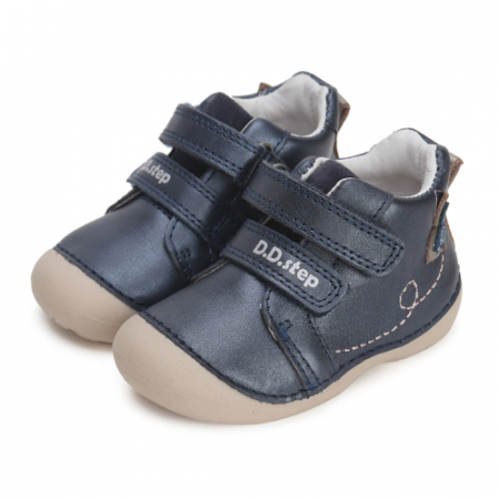 Pantofiori sport fete - Pantofi sport din piele DD Step S015-42400 Royal Blue
