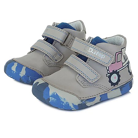 Pantofi copii baieti din piele DD Step, Gri - S066-317 [4]
