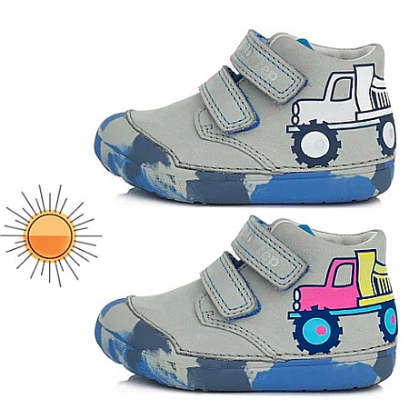 Pantofi copii baieti din piele DD Step, Gri - S066-317 [0]