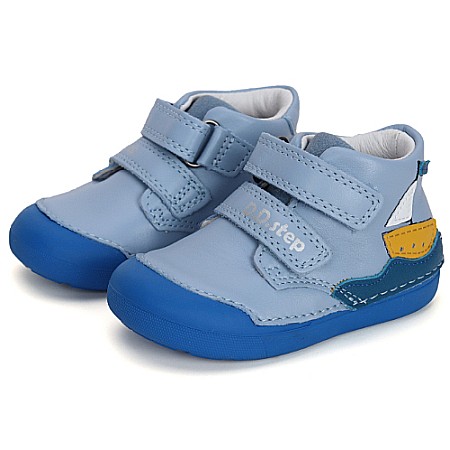 Pantofiori sport baieti - Pantofi copii baieti din piele DD Step, Albastru -  S066-41733B