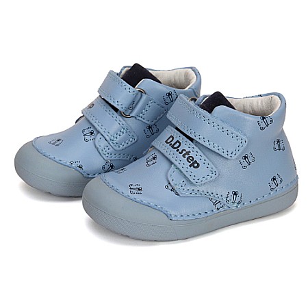 Pantofiori sport - Pantofi copii baieti din piele DD Step, Albastru - S066-41803
