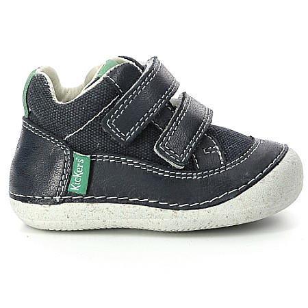 Geox - Pantofi copii baieti din piele Kickers, Negru-894560-10-101