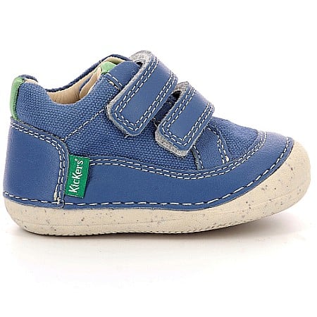 Geox - Pantofi copii baieti din piele Kickers, Albastru-894560-10-52