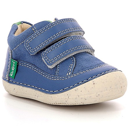 Pantofi copii baieti din piele Kickers, Albastru-894560-10-52 [1]