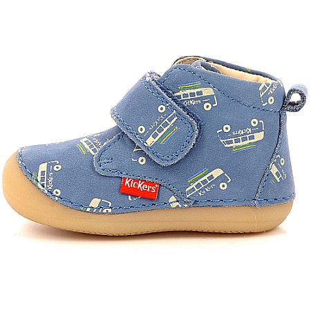 Pantofi copii baieti din piele Kickers, Albastru-961540-10-53 [1]