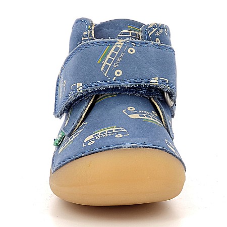 Pantofi copii baieti din piele Kickers, Albastru-961540-10-53 [3]