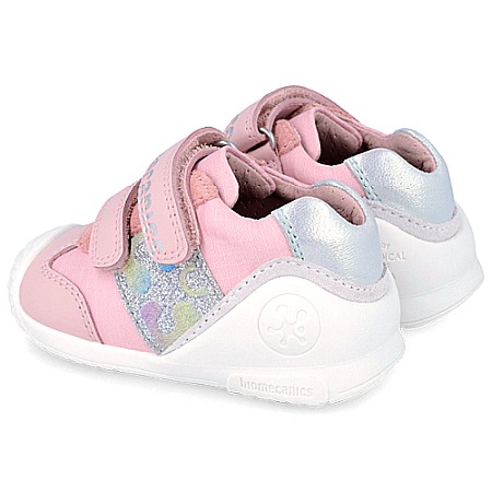 Pantofi copii fete din textil Biomecanics, Roz - 242112-B [3]