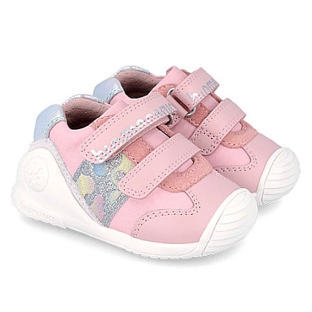 Pantofi copii fete din textil Biomecanics, Roz - 242112-B [0]