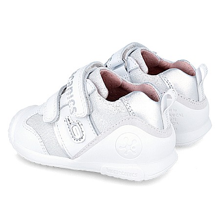Pantofi copii fete din piele Biomecanics, Alb - 242113-B [2]