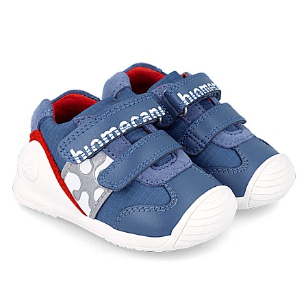 Pantofi copii baieti din textil Biomecanics, Albastru - 242132-A [0]