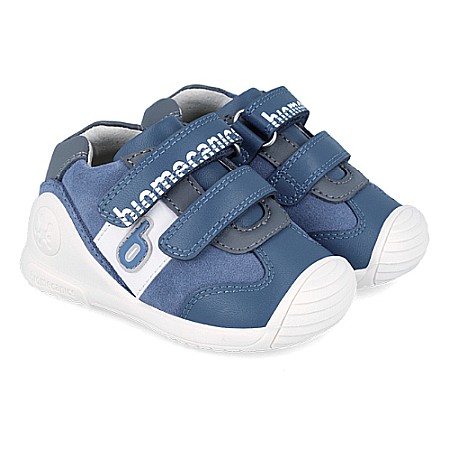 Pantofi copii baieti din piele Biomecanics, Albastru - 242133-A [0]