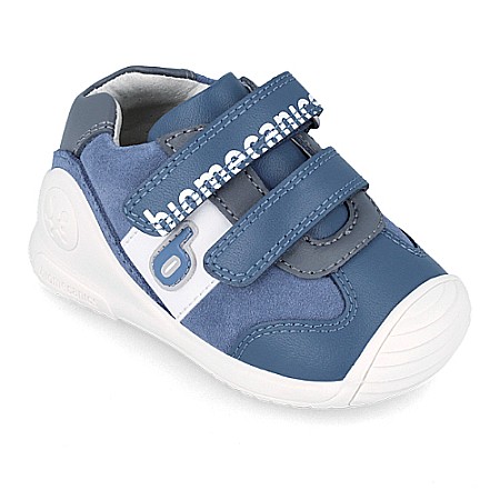 Pantofi copii baieti din piele Biomecanics, Albastru - 242133-A [2]