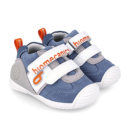 Pantofi copii baieti din textil Biomecanics, Albastru - 242131-A [0]