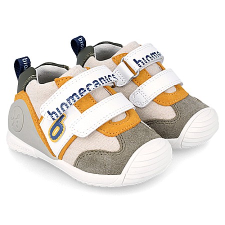 Pantofi copii baieti din textil Biomecanics, Gri -  242131-B [0]