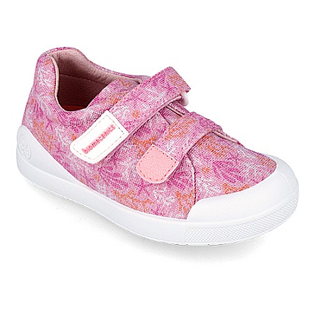 Pantofi copii fete din textil Biomecanics, Roz -  242293-A [2]