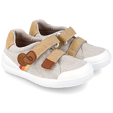 Pantofi copii baieti din textil Biomecanics, Bej - 242297-B [0]