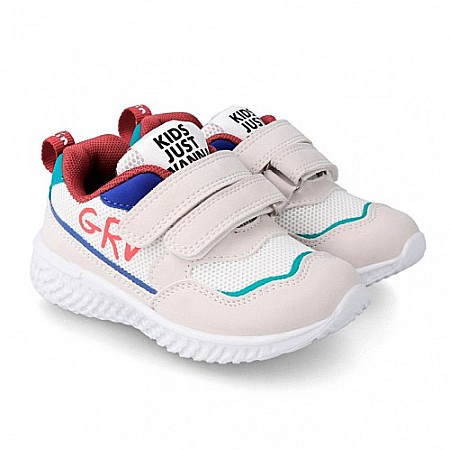Pantofiori sport baieti - Pantofi copii baieti din textil Garvalin, Alb - 232801-C