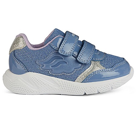 Pantofiori sport fete - Pantofi sport Geox Respira cu insertii din plasa