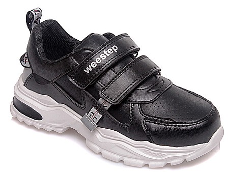 Pantofiori de scoala - Pantofi copii baieti din piele Weestep, Negru - R200964081 BK