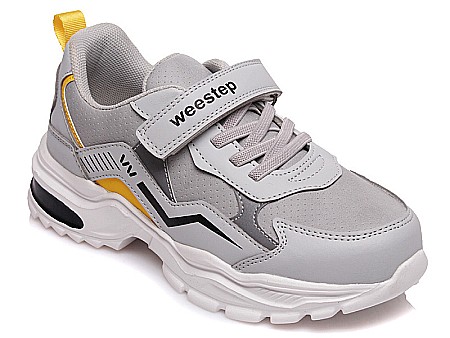 Incaltaminte Baieti - Pantofi copii baieti din piele Weestep, Gri - R200964085 GR