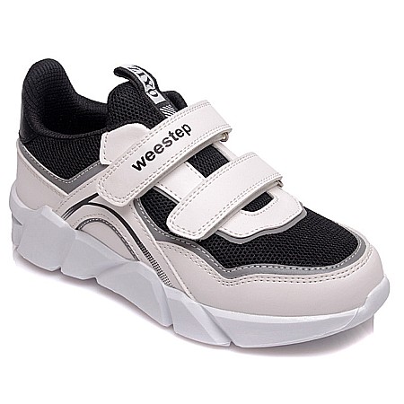 Pantofiori sport baieti - Pantofi copii baieti din piele Weestep, Alb - R202164021 W