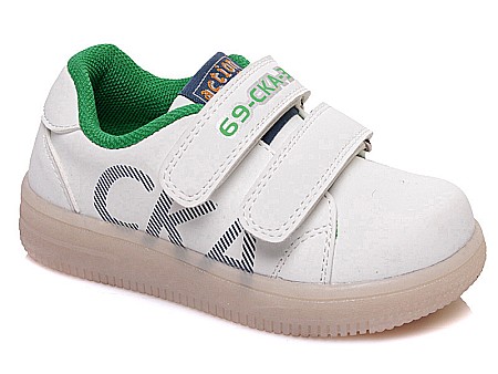 Pantofi copii baieti din piele Weestep, Alb - [0]