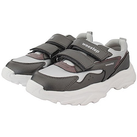 Pantofi copii fete din piele Weestep, Argintiu - R121264676 TH [4]